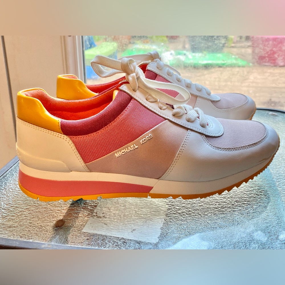 Michael Kors Allie Extreme Leather Mesh Trainer